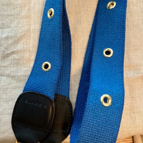 Clare V Blue and Black Strap with Gold Accents - Picture 3 of 3